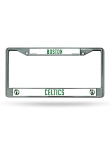 Boston Celtics Premium Chrome License Plate Frame - Silver