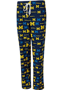Womens Michigan Wolverines Blue Concepts Sport Mosaic Loungewear Sleep Pants