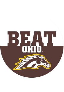 Brown Western Michigan Broncos BEAT Ohio 3&quot; Button