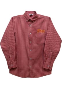 Vive La Fete Pitt State Gorillas Baby Crimson Gingham Long Sleeve Polo