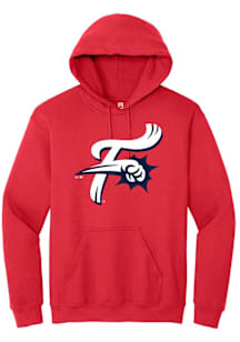 Summit Sportswear Reading Fightin Phils Mens Red Primary Logo Long Sleeve Hoodie