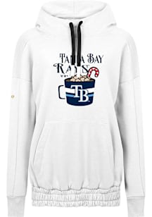Levelwear Tampa Bay Rays Womens White Waterfall Mellow Hooded Sweatshirt