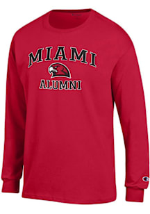 Champion Miami RedHawks Red Logo Alumni Jersey Long Sleeve T Shirt