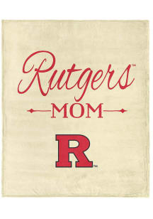 White Rutgers Scarlet Knights Mom Silk Touch Fleece Blanket