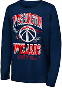Washington Wizards Youth Navy Blue Grit and Glory Long Sleeve T-Shirt