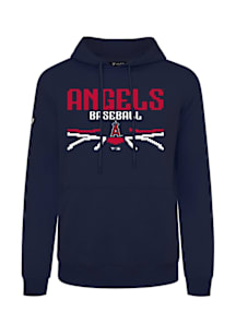 Levelwear Los Angeles Angels Mens Navy Blue Podium Arcade Long Sleeve Hoodie