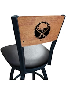 Buffalo Sabres Vinyl Seat Maple Back Swivel Pub Stool - Black