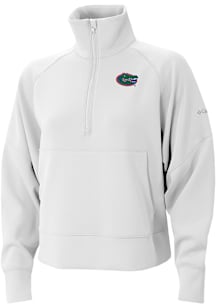Columbia Florida Gators Womens White Heat Seal Wickham Hills Qtr Zip Pullover
