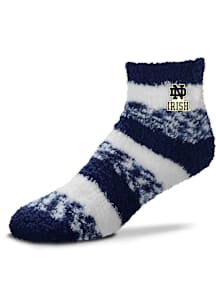 Notre Dame Fighting Irish Pro Stripe Fuzzy Womens Quarter Socks