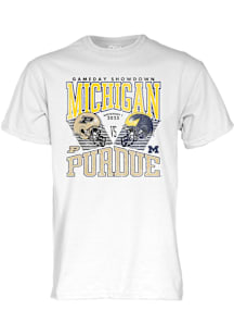 Michigan Wolverines Football vs Purdue Boilermakers Short Sleeve T Shirt - White