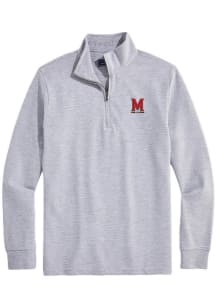 Mens Maryland Terrapins Charcoal Vineyard Vines Saltwater Qtr Zip Pullover