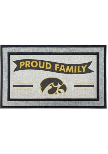 Ash Iowa Hawkeyes Proud Family 18x30 Door Mat