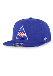 47 Colorado Avalanche Blue Retro Rockies No Shot Mens Snapback Hat