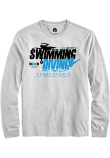 Mens Big Ten White Rally 2025 Womens Swimming &amp; Diving Championship Tee