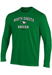 Under Armour North Dakota Fighting Hawks Green Soccer Performance Long Sleeve T Shirt