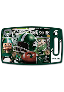 Green Michigan State Spartans Retro Kitchen Cutting Board