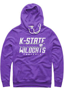 Mens K-State Wildcats Purple Charlie Hustle Football Football Trailing Hooded Sweatshirt