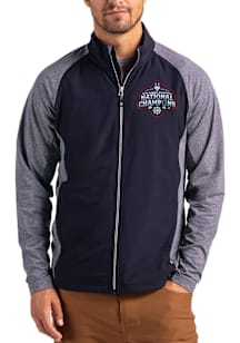 Cutter and Buck UConn Huskies Mens Navy Blue 2025 National Champions Adapt Eco Big and Tall Light..