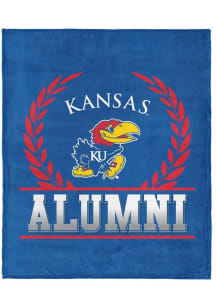 Kansas Jayhawks Alumni Silk Touch Fleece Blanket - Blue