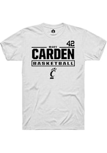 Mary Carden Cincinnati Bearcats White NIL Stacked Box Short Sleeve Player T Shirt