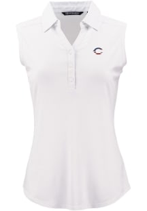Cutter and Buck Cincinnati Reds Womens White Stars and Stripes Forge Eco Polo Shirt