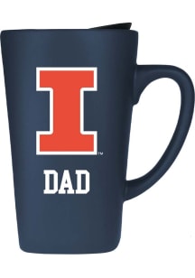 Navy Blue Illinois Fighting Illini 16oz Soft Touch Dad Ceramic Mug