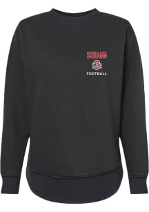 Brennen Schramm Rally Womens Black Ohio State Buckeyes NIL Embroidered Crew Sweatshirt