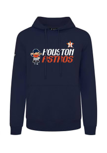 Levelwear Houston Astros Mens Navy Blue Podium 8-Bit Baseball Long Sleeve Hoodie