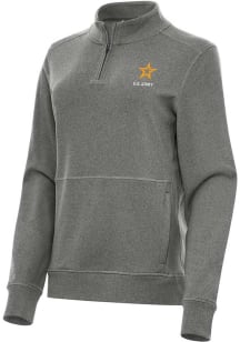 Antigua Army Womens Black Crush Qtr Zip