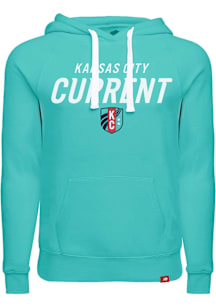 KC Current Youth Teal Wordmark Logo Long Sleeve Hoodie