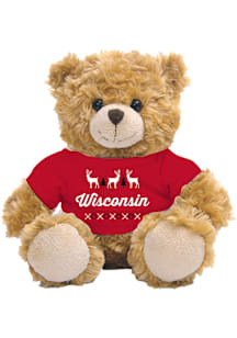 Wisconsin Badgers Jardine  Holiday 10" Holiday Plush - White