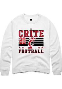 Cj Crite Cincinnati Bearcats Mens White Football NIL Striped Player Crew