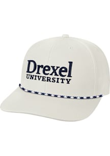 Drexel Dragons Mens White Back Nine Stretch Fit Wordmark Flex Hat