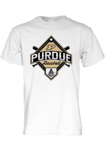 Purdue Boilermakers Big Ten Baseball Short Sleeve T Shirt - White