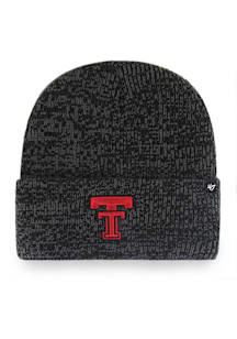 47 Texas Tech Red Raiders Black Brain Freeze Mens Knit Hat