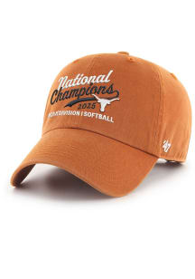 47 Texas Longhorns 2025 Womens College World Series Clean Up Adjustable Hat - Burnt Orange