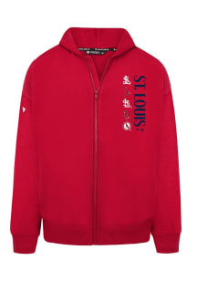 Levelwear St Louis Cardinals Mens Red Uphill Lineup Long Sleeve Full Zip Jacket