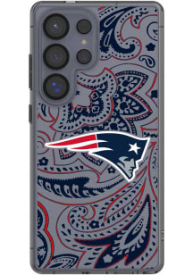 New England Patriots Paisley Galaxy Clear Phone Cover