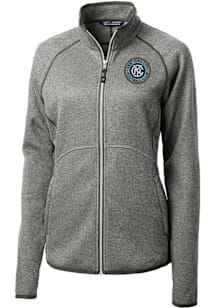 Cutter and Buck New York City FC Womens Grey Mainsail Long Sleeve Full Zip Jacket