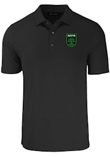 Cutter and Buck Austin FC Mens Black Forge Recycled Short Sleeve Polo