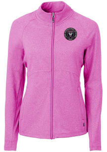 Cutter and Buck Inter Miami CF Womens Pink Adapt Eco Knit Light Weight Jacket