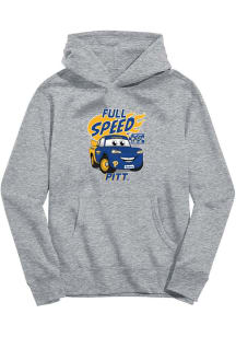 Youth Pitt Panthers Grey Vive La Fete Full Speed Long Sleeve Hooded Sweatshirt
