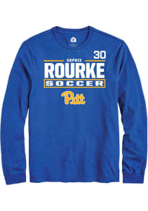 Sophie Rourke Mens Blue Pitt Panthers NIL Stacked Box Long Sleeve Player T Shirt