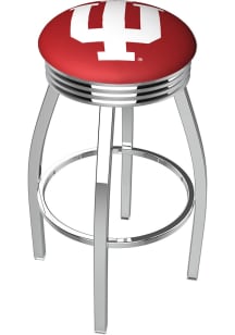 Indiana Hoosiers 3 Ring Chrome Seat Pub Stool