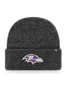 47 Baltimore Ravens Black Brain Freeze Cuff Mens Knit Hat