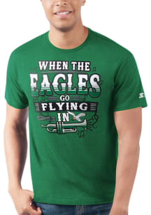 Starter Philadelphia Eagles Kelly Green Go Marching Short Sleeve T Shirt