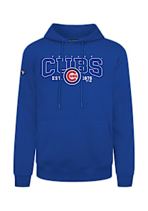 Levelwear Chicago Cubs Mens Blue Podium Textbook Long Sleeve Hoodie