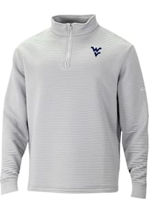 Columbia West Virginia Mountaineers Mens Grey Pack It Up Long Sleeve Qtr Zip Pullover