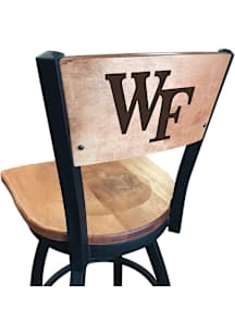 Wake Forest Demon Deacons Maple Seat Maple Back Swivel Pub Stool - Brown