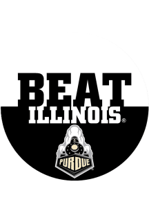 Black Purdue Boilermakers 3&quot; Beat Illinois Button